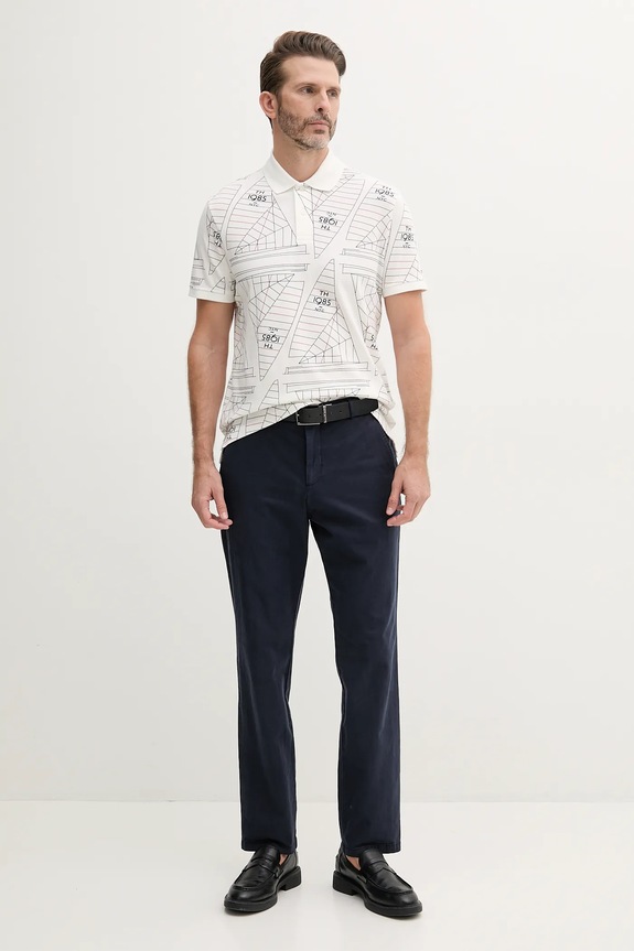 Βαμβακερό μπλουζάκι πόλο Tommy Hilfiger MW0MW39309 λευκό SS25