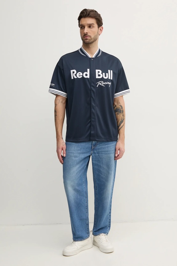 Red Bull Racing x Pepe Jeans camicia RBR SPORTS JERSEY RM540014 blu navy SS25