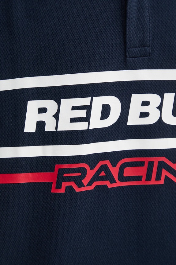 Βαμβακερό μπλουζάκι πόλο Red Bull Racing x Pepe Jeans MOTO PANEL POLO RM540017 σκούρο μπλε