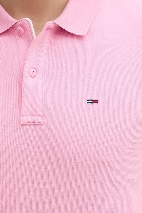 Tommy Jeans polo da uomo in cotone DM0DM20676 rosa