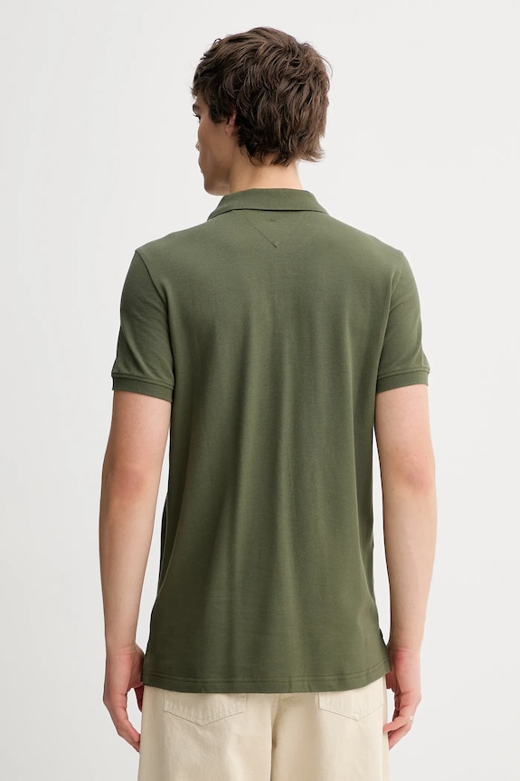 Îmbrăcăminte Tommy Jeans polo bărbătesc din bumbac DM0DM20676 verde