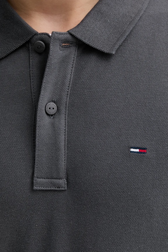 Tommy Jeans polo męskie bawełniane DM0DM20676 szary