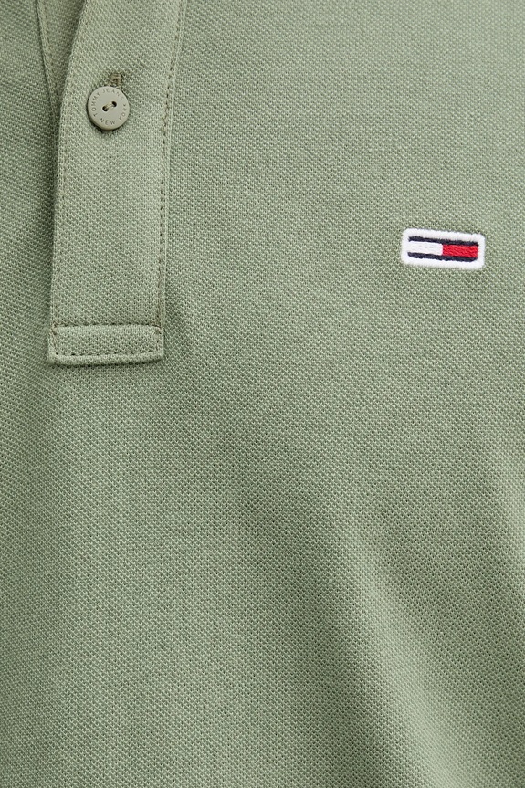 Tommy Jeans polo tričko pánske bavlnené DM0DM20676 zelená