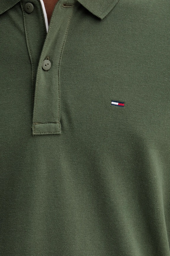 Tommy Jeans polo tričko pánske bavlnené DM0DM20676 zelená