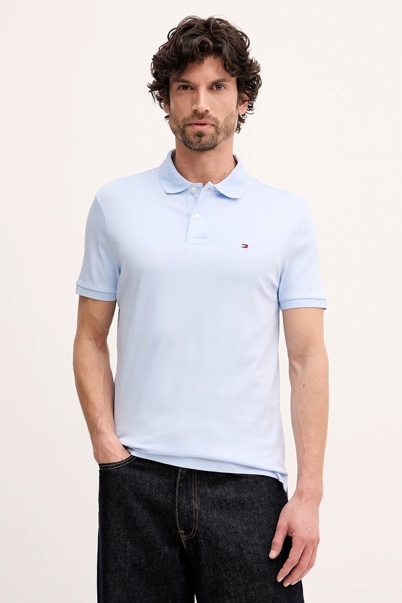 Tommy Hilfiger polo bărbătesc din bumbac albastru MW0MW39994