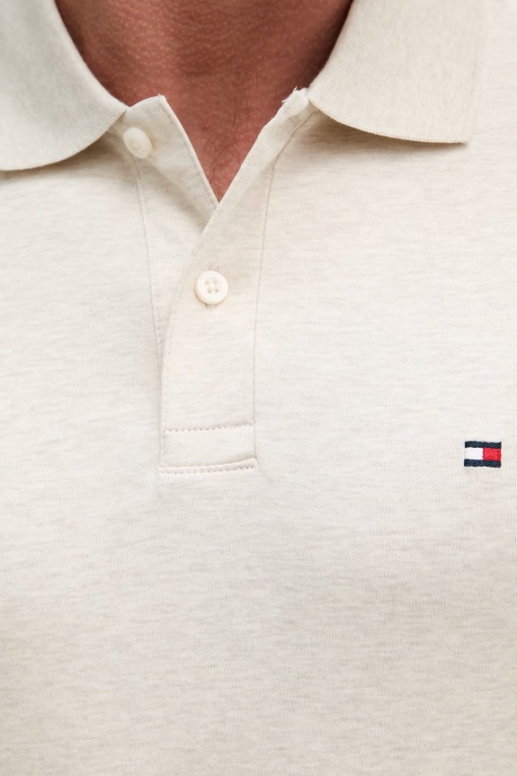 Tommy Hilfiger polo tričko pánske bavlnené MW0MW39994 béžová