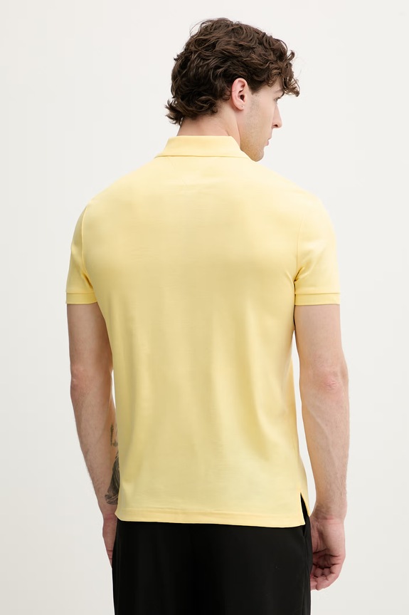 Odzież Tommy Hilfiger polo męskie bawełniane MW0MW39994 żółty