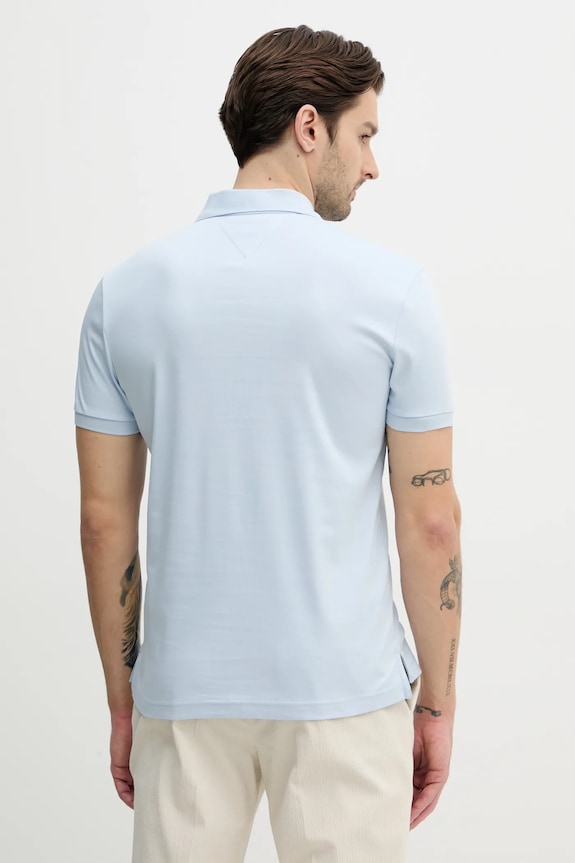 Oblečenie Tommy Hilfiger polo tričko pánske bavlnené MW0MW39994 modrá