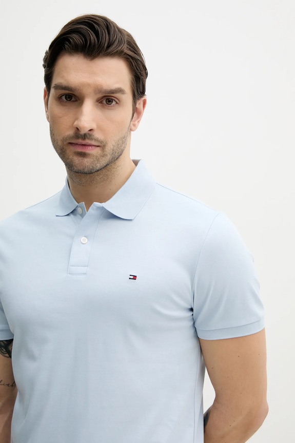 Tommy Hilfiger polo tričko pánske bavlnené modrá MW0MW39994