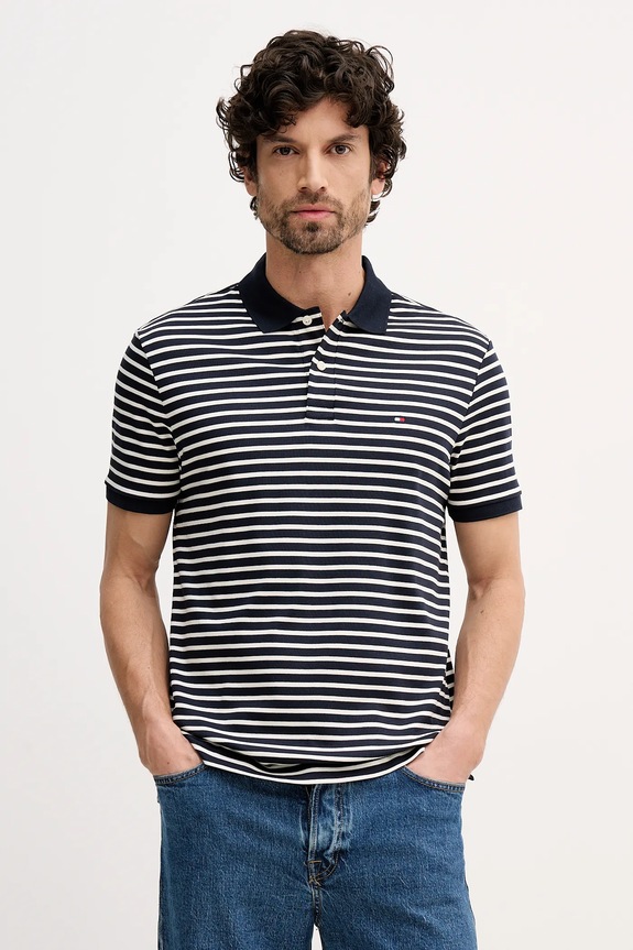 Tommy Hilfiger Polo bărbătesc din bumbac bleumarin MW0MW39994