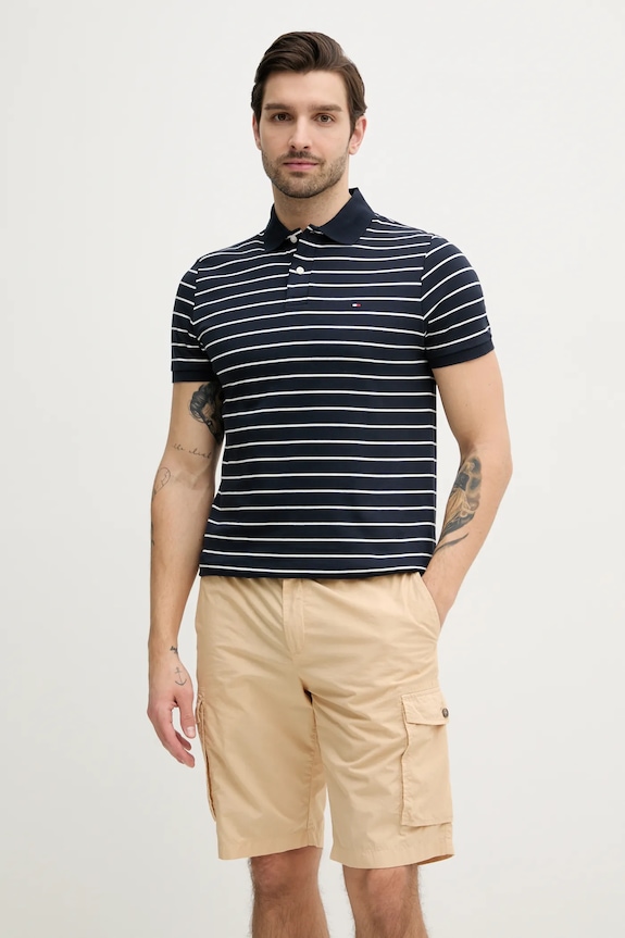 Tommy Hilfiger polo bărbătesc din bumbac regular bleumarin MW0MW39994