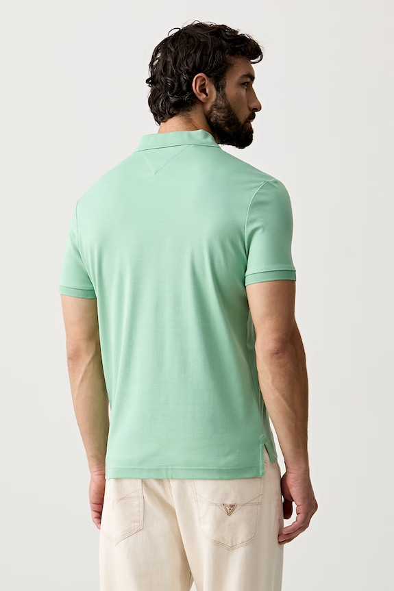 Odzież Tommy Hilfiger polo męskie bawełniane MW0MW39994 zielony