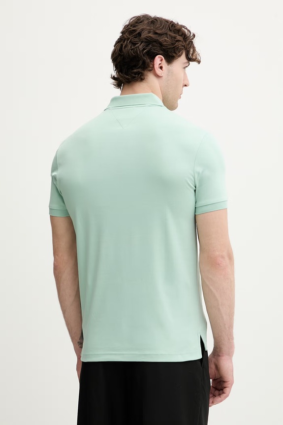 Odzież Tommy Hilfiger polo męskie bawełniane MW0MW39994 zielony