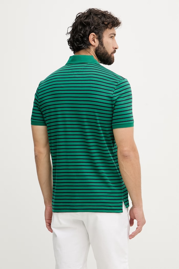 Odzież Tommy Hilfiger polo męskie bawełniane MW0MW39994 zielony