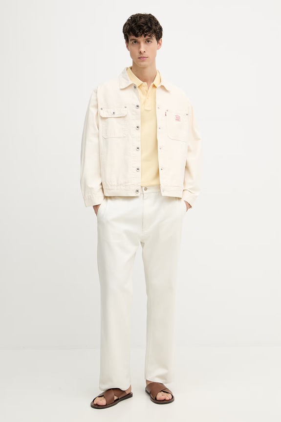 Joop! polo męskie bawełniane z elastanem 30045619 żółty SS26