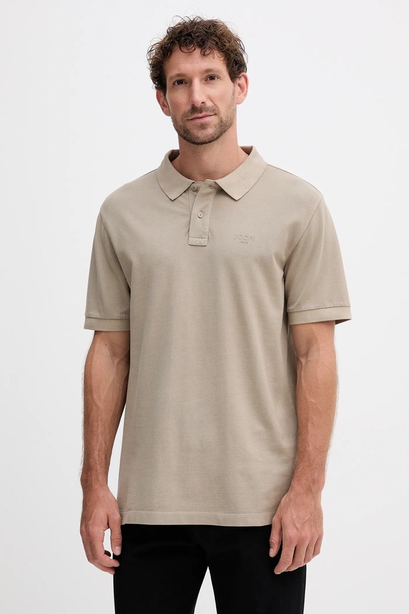 Joop! polo pánské bavlněné s elastanem béžová 30045619