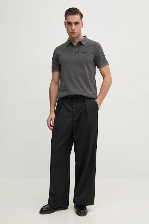 Joop! polo męskie bawełniane z elastanem 30045619 szary SS26