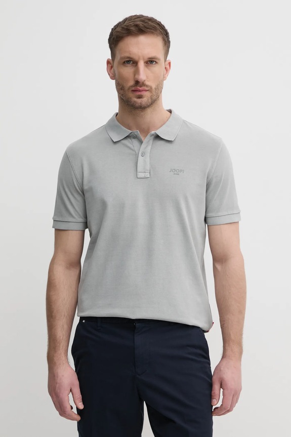 Joop! polo bărbătesc din bumbac cu elastan regular gri 30045619