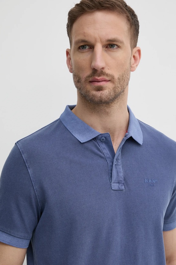 Joop! polo tričko pánske bavlnené s elastanom modrá 30045619