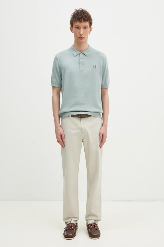 Fred Perry cotton polo shirt K9725.959 turquoise