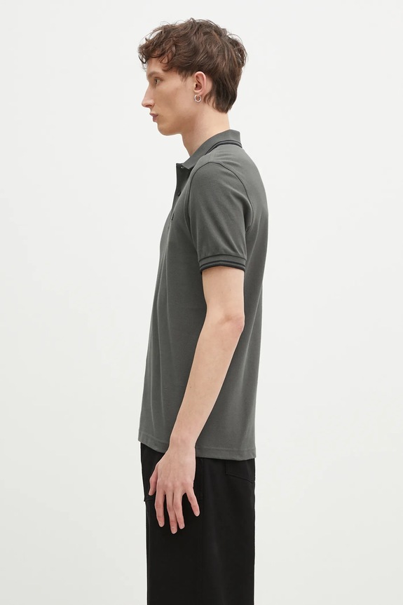 Fred Perry cotton polo shirt M3600.U70 green SS25