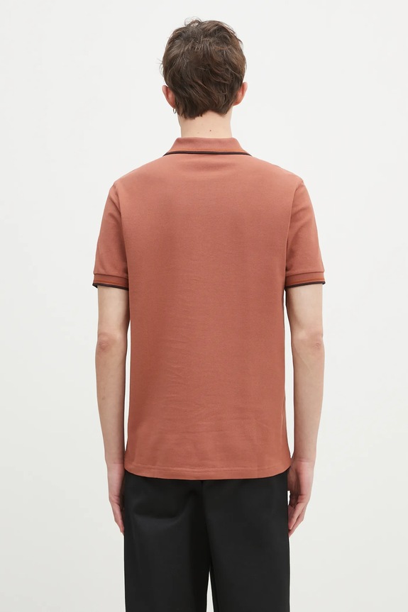 Odzież Fred Perry polo bawełniane męskie M3600.Y39 pomarańczowy