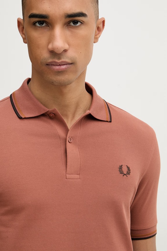 Fred Perry polo bărbătesc din bumbac portocaliu M3600.Y39