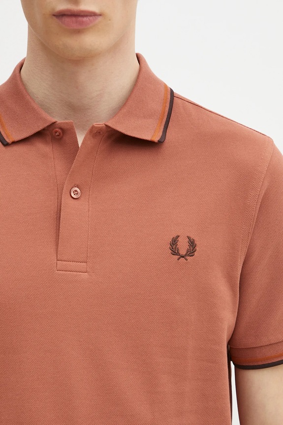 Fred Perry polo bawełniane męskie pomarańczowy M3600.Y39