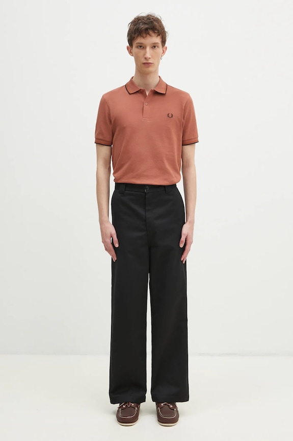 Fred Perry polo bawełniane męskie M3600.Y39 pomarańczowy