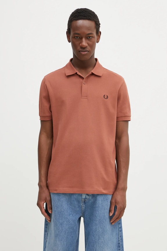 Fred Perry cotton polo shirt cotton orange M6000.Y52