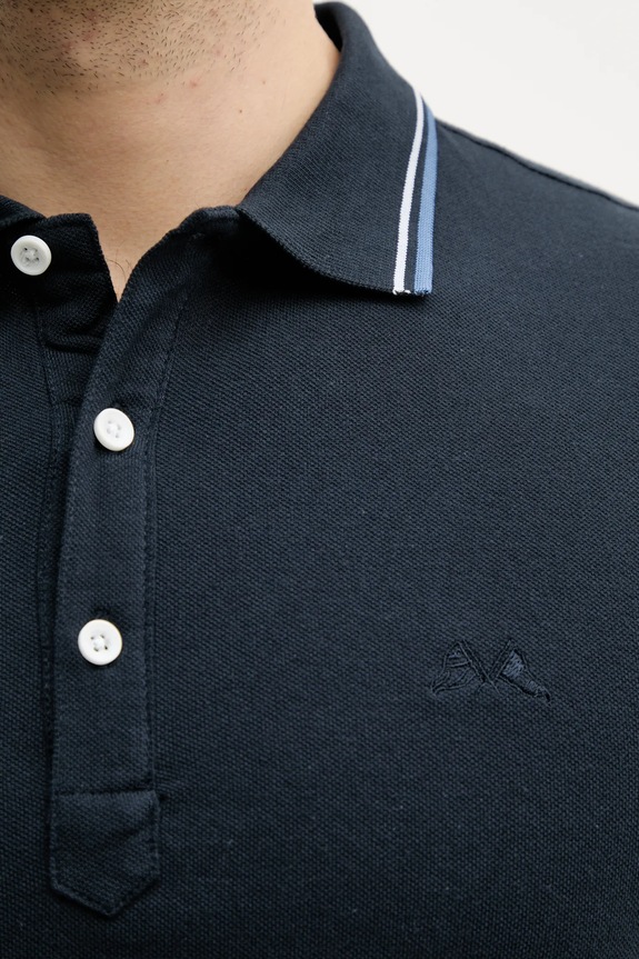 Pamučna polo majica Lindbergh 30.404010.NAVY mornarsko plava