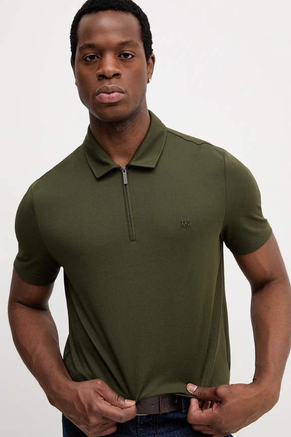 Polo majica Michael Kors zelena CS552HOHFK
