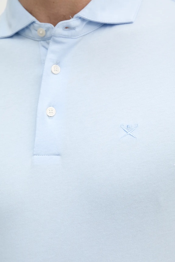 Hackett London polo bawełniane HM563434 niebieski