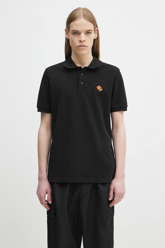 Kenzo cotton polo shirt Pop cotton black FF55PO5424PU.99J