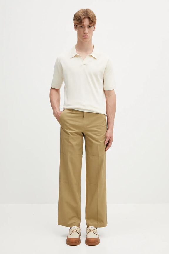 Norse Projects polo lniane Leif Cotton Linen Polo N45.0502.0219 beżowy