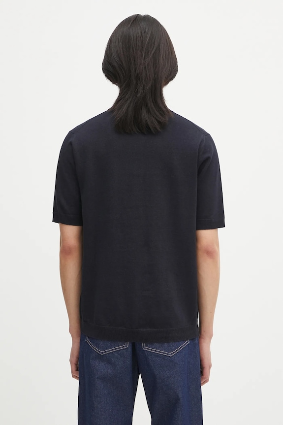 Îmbrăcăminte Norse Projects polo din in Leif Cotton Linen Polo N45.0502.7004 bleumarin