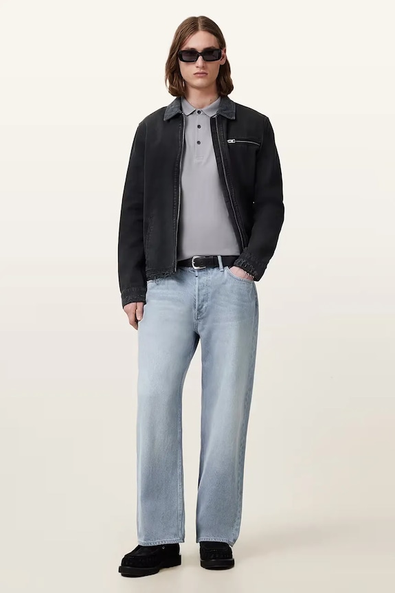 Βαμβακερό μπλουζάκι πόλο AllSaints REFORM 2-pack M076PB