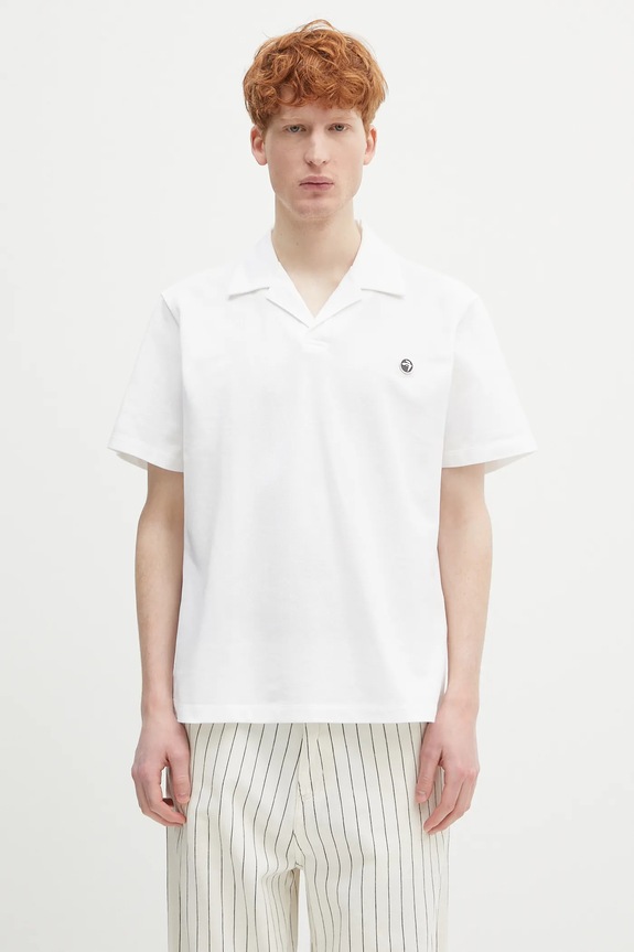 AMBUSH polo bawełniane Polo Shirt gładkie biały 12115323