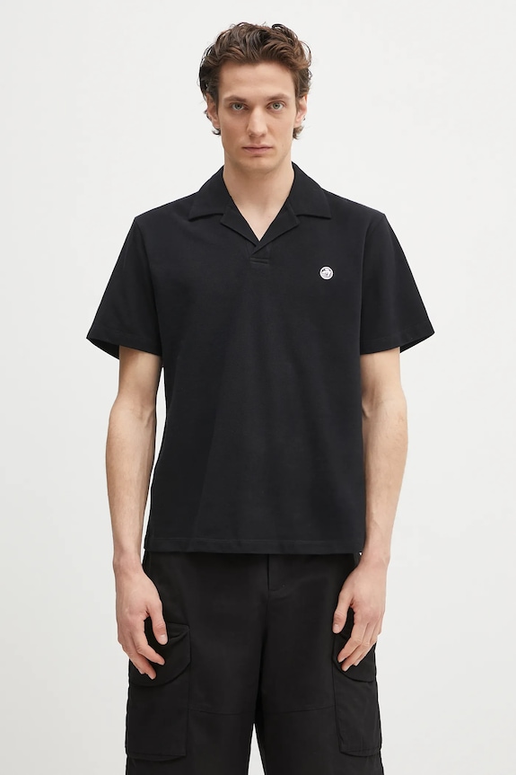 Bavlnené polo tričko AMBUSH Polo Shirt jednofarebný čierna 12115323