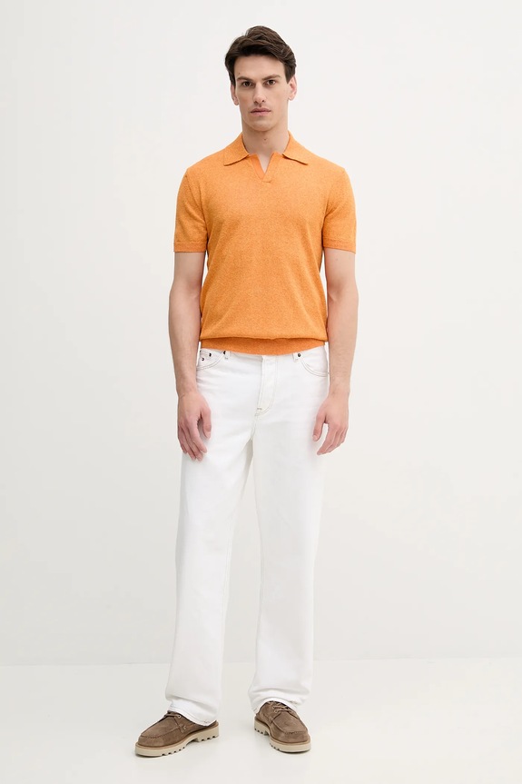 Polo tričko United Colors of Benetton 115RK301I oranžová SS25
