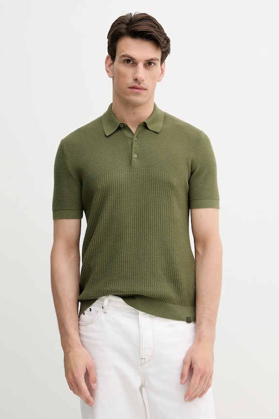 United Colors of Benetton polo de bumbac regular verde 1198U301H