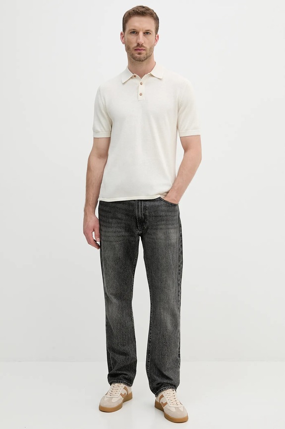 United Colors of Benetton polo 14HAU301K beige SS25