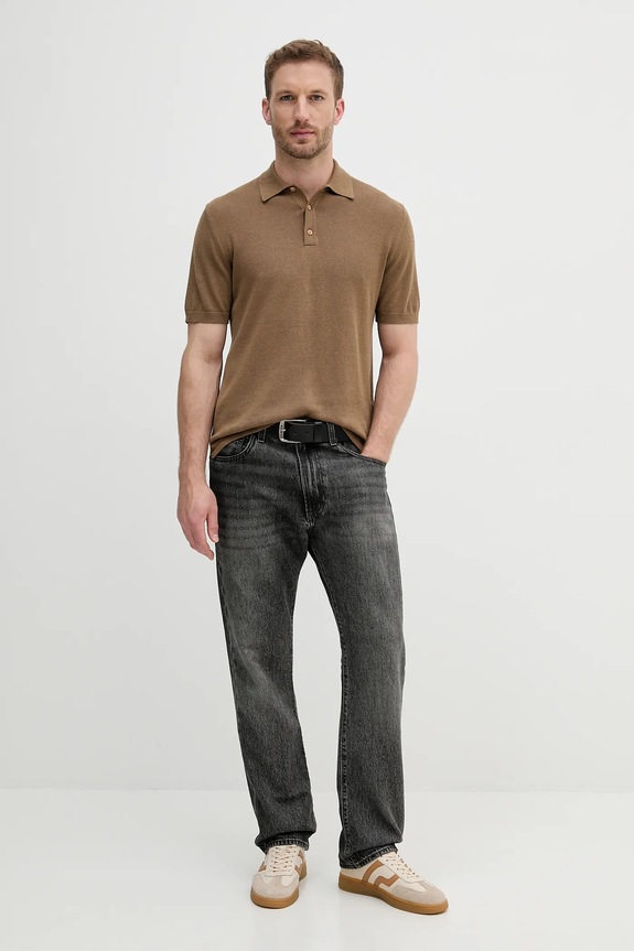 United Colors of Benetton polo 14HAU301K zielony SS25