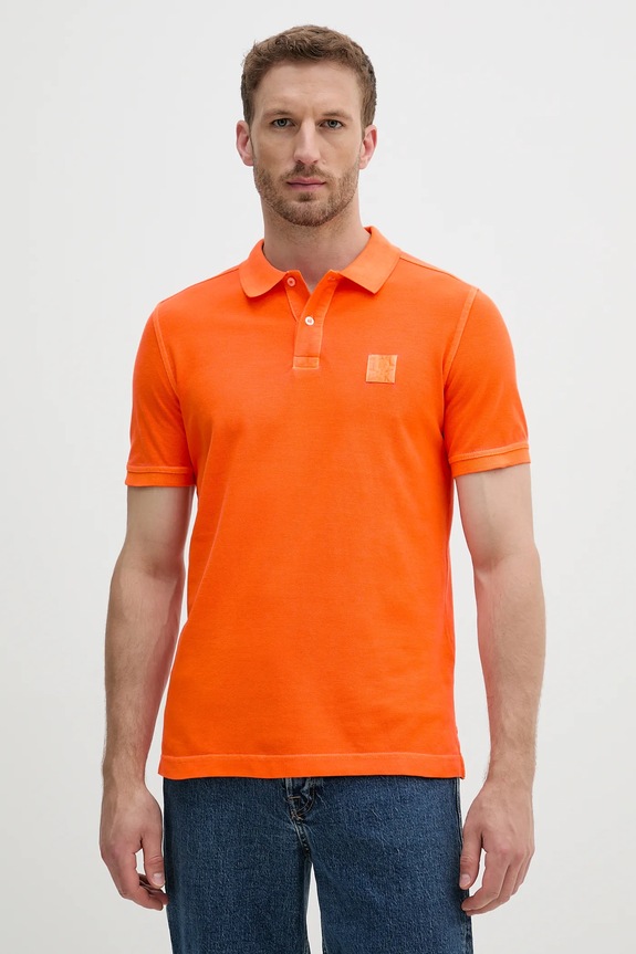 United Colors of Benetton polo de bumbac regular portocaliu 3089U302D