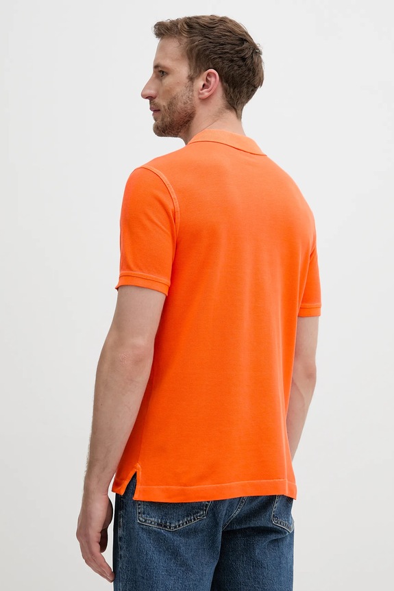 Îmbrăcăminte United Colors of Benetton polo de bumbac 3089U302D portocaliu