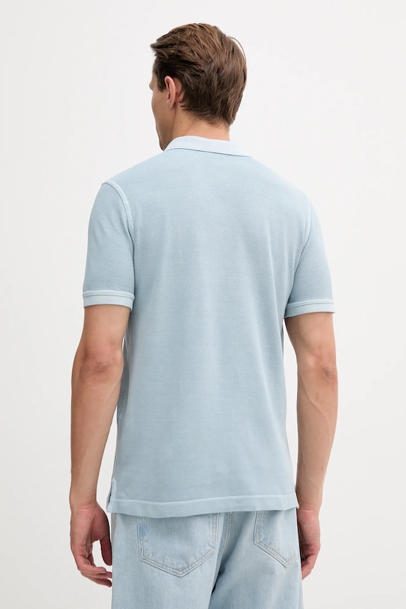 Βαμβακερό μπλουζάκι πόλο United Colors of Benetton 3089U302D μπλε SS25
