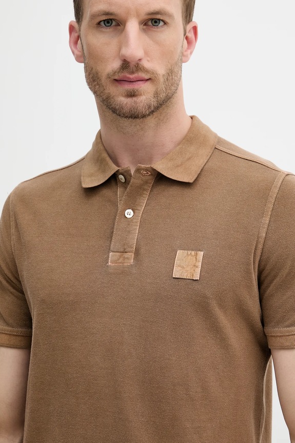 United Colors of Benetton polo bawełniane brązowy 3089U302D