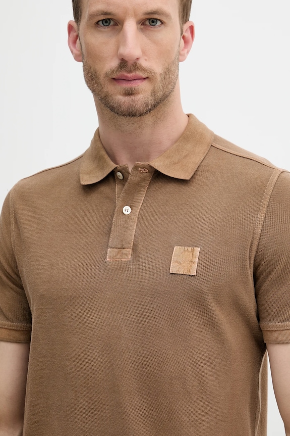 United Colors of Benetton polo bawełniane brązowy 3089U302D