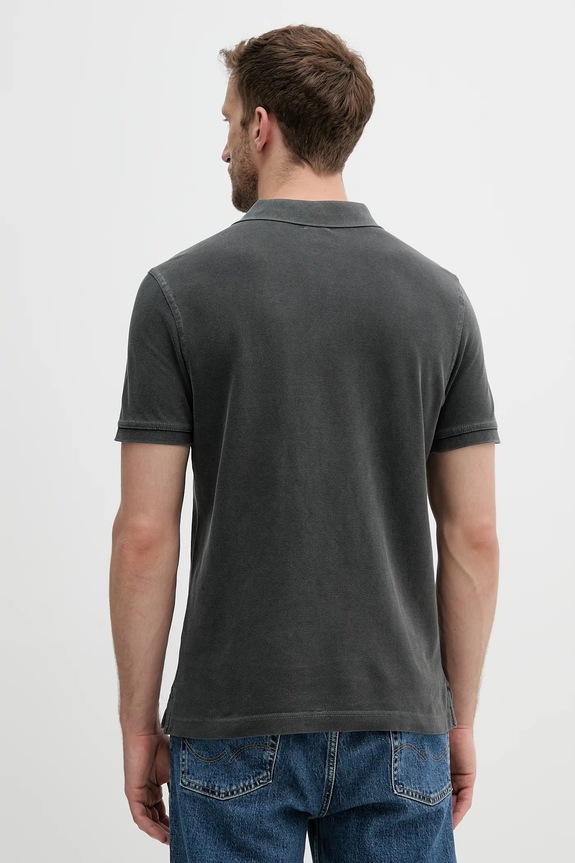 Дрехи Памучна тениска с яка United Colors of Benetton 3089U302D сив