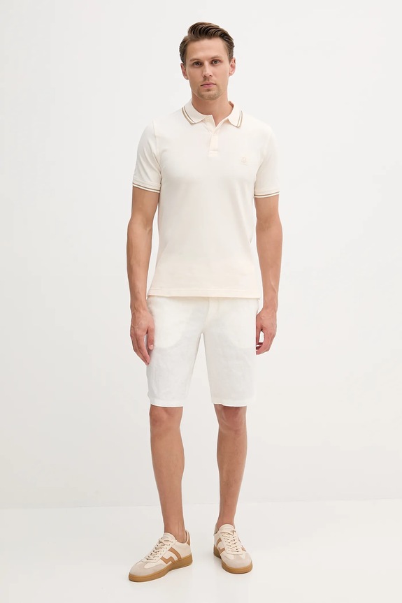 United Colors of Benetton polo 3F9HU302E beige SS25